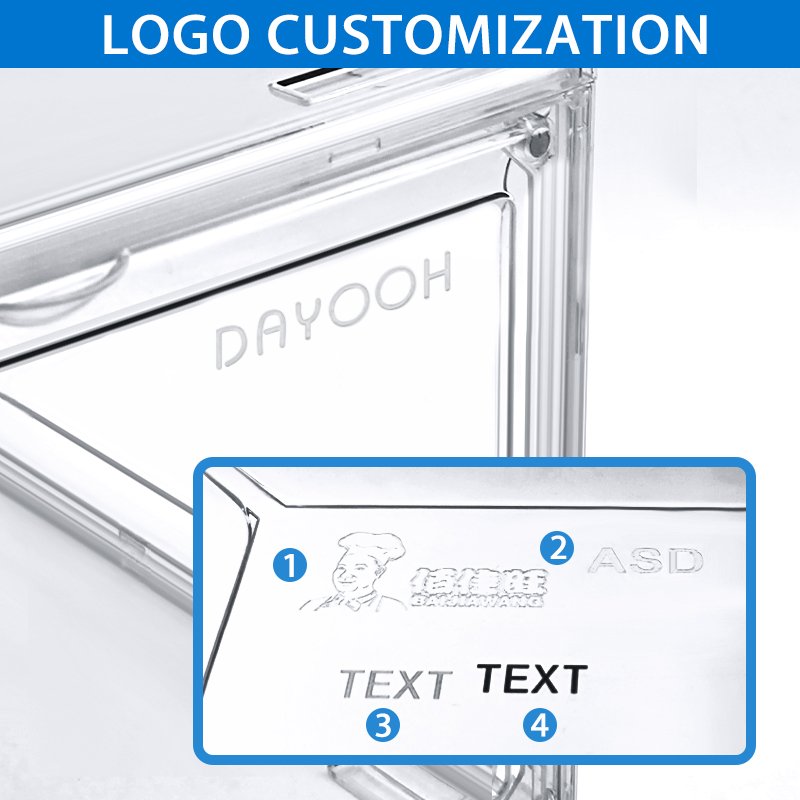 Factory price wholesale Clear Plastic Magnetic Drop Front Storage Box Luxury Stackable Display Bin