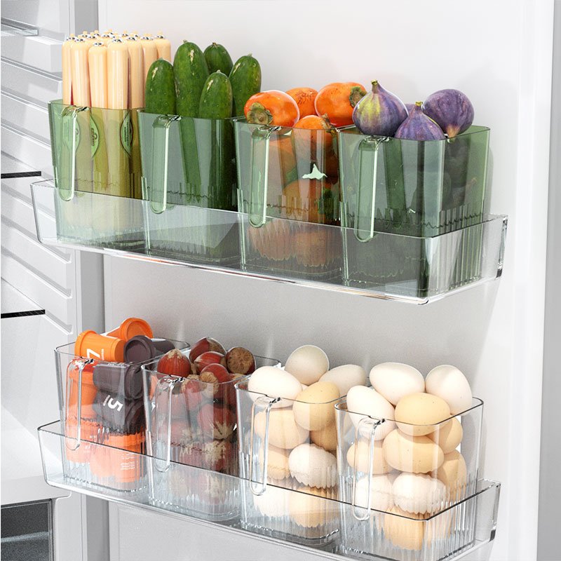 Refrigerator Side Door Storage Box Kitchen Organization Tools Food Storage Container Refrigerator Storage Bin