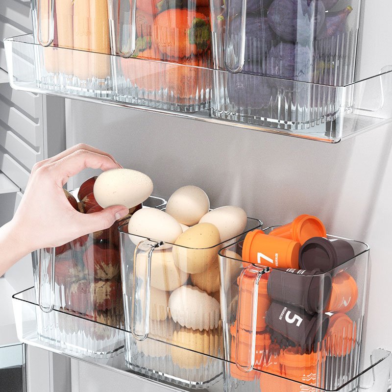 Refrigerator Side Door Storage Box Kitchen Organization Tools Food Storage Container Refrigerator Storage Bin