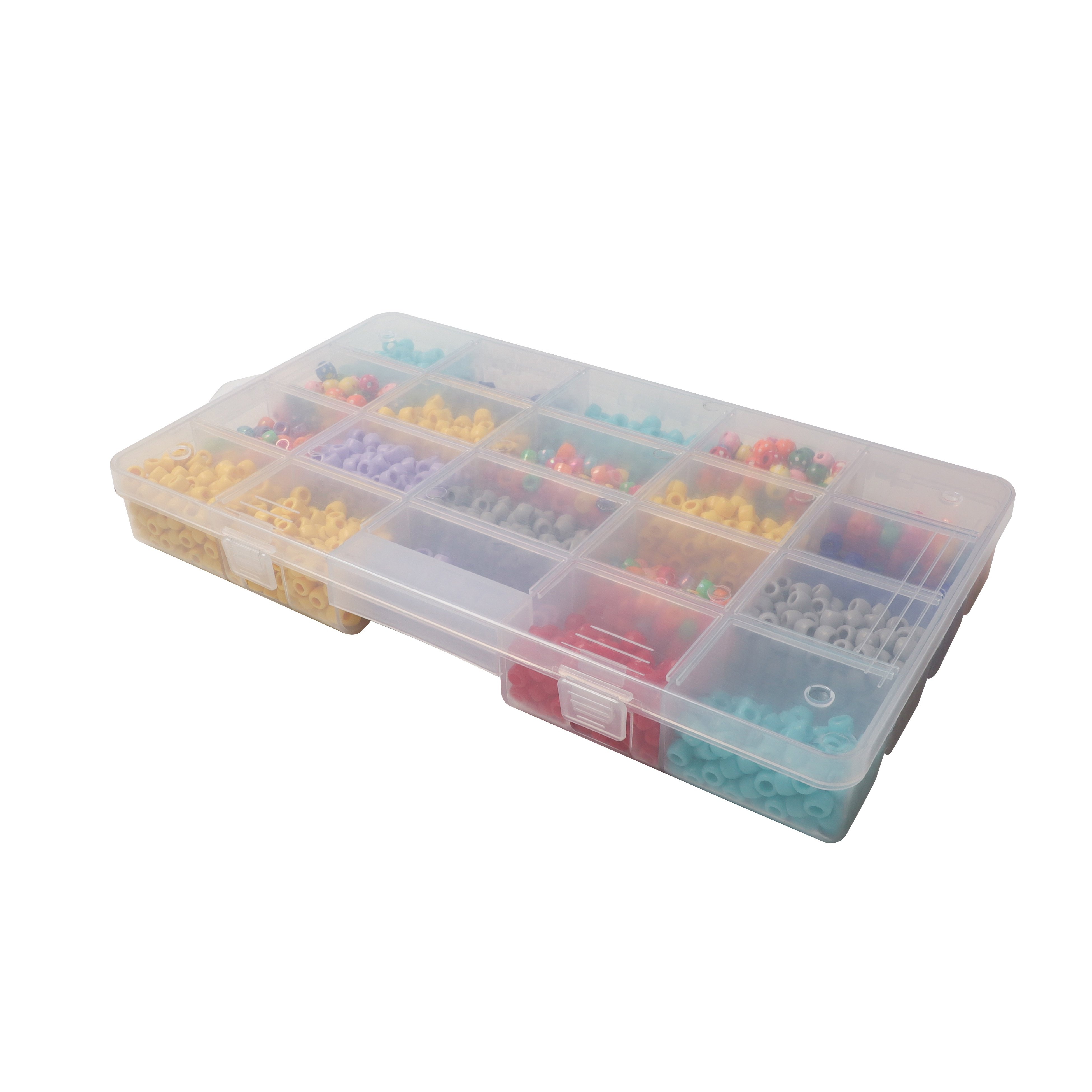 29634 20 Grids Plastic Eco-friendly Finishing Jewelry Case Clear Bead Container Storage Box