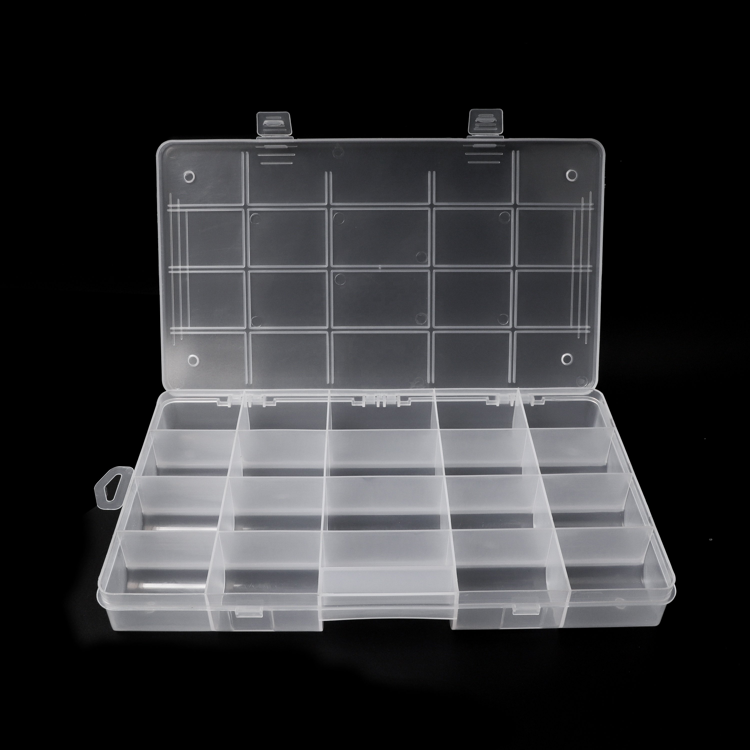 29634 20 Grids Plastic Eco-friendly Finishing Jewelry Case Clear Bead Container Storage Box