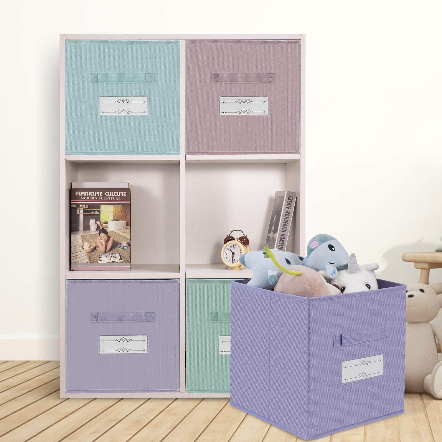 High quality Fabric Drawer ,storage boxes with small pvc pocket