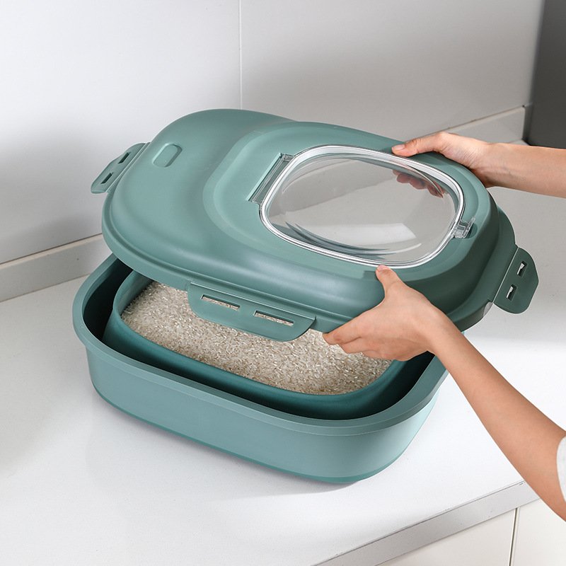Plastic 20 To 50 Lbs Collapsible Airtight Pet Dog Food Storage Container Box With Rolling Wheel
