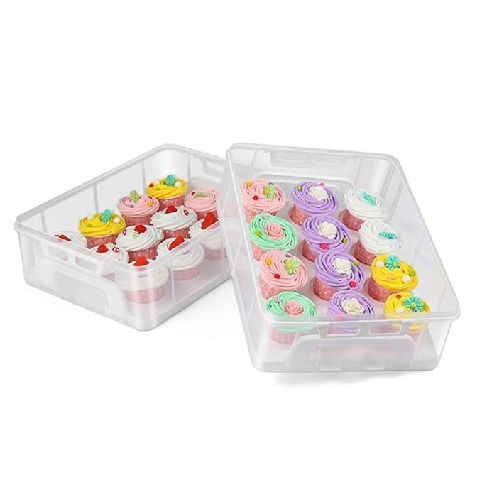 2 3 tier stackable plastic cupcake mini cake storage container for 24 36 cupcakes storage box holder carrier with lid