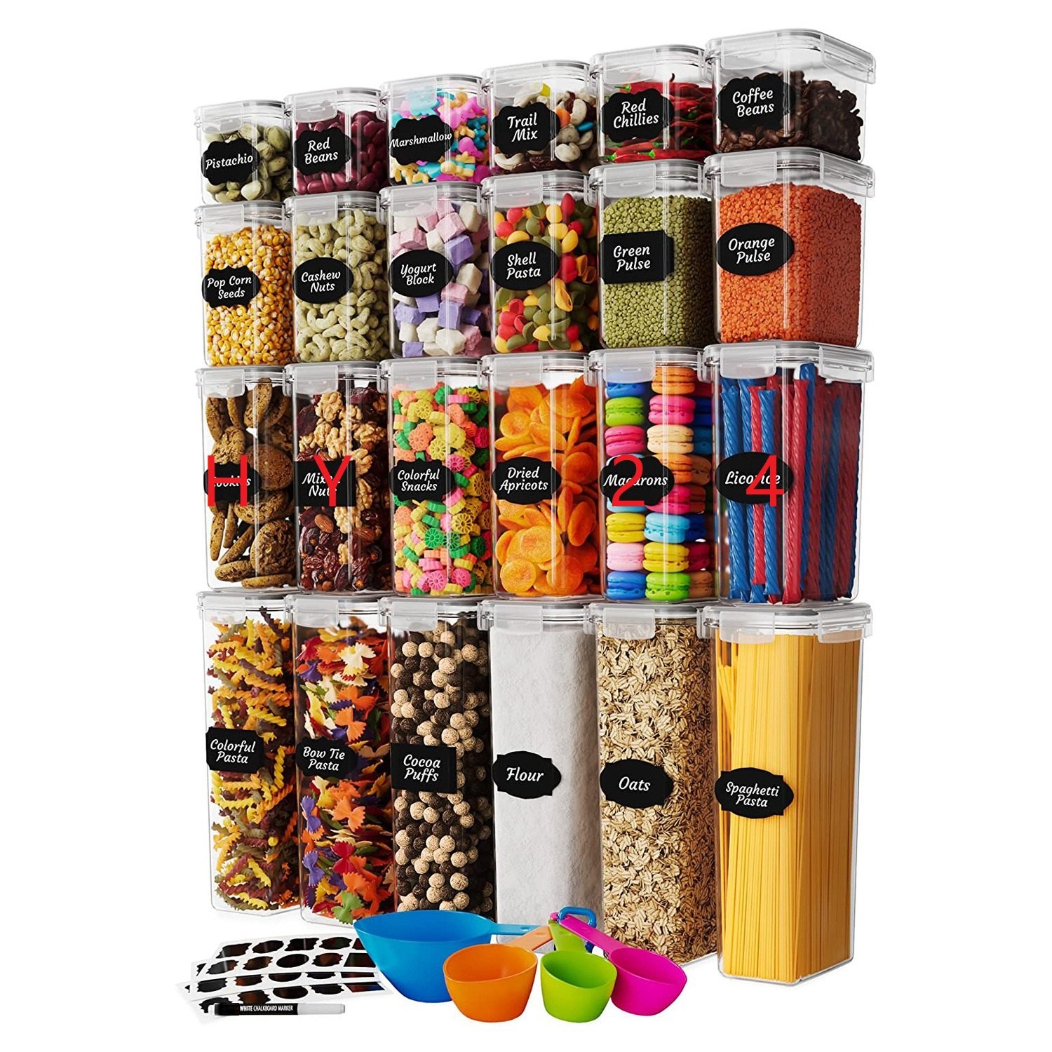 Custom 4 piece kitchen storage food containers fridge plastic organizer boxes bins food storage container set