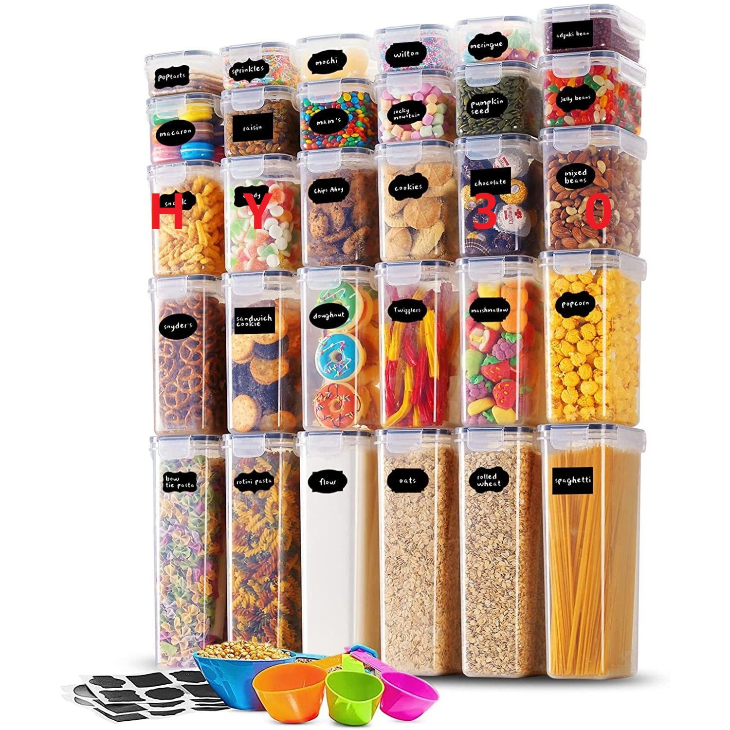 Custom 4 piece kitchen storage food containers fridge plastic organizer boxes bins food storage container set