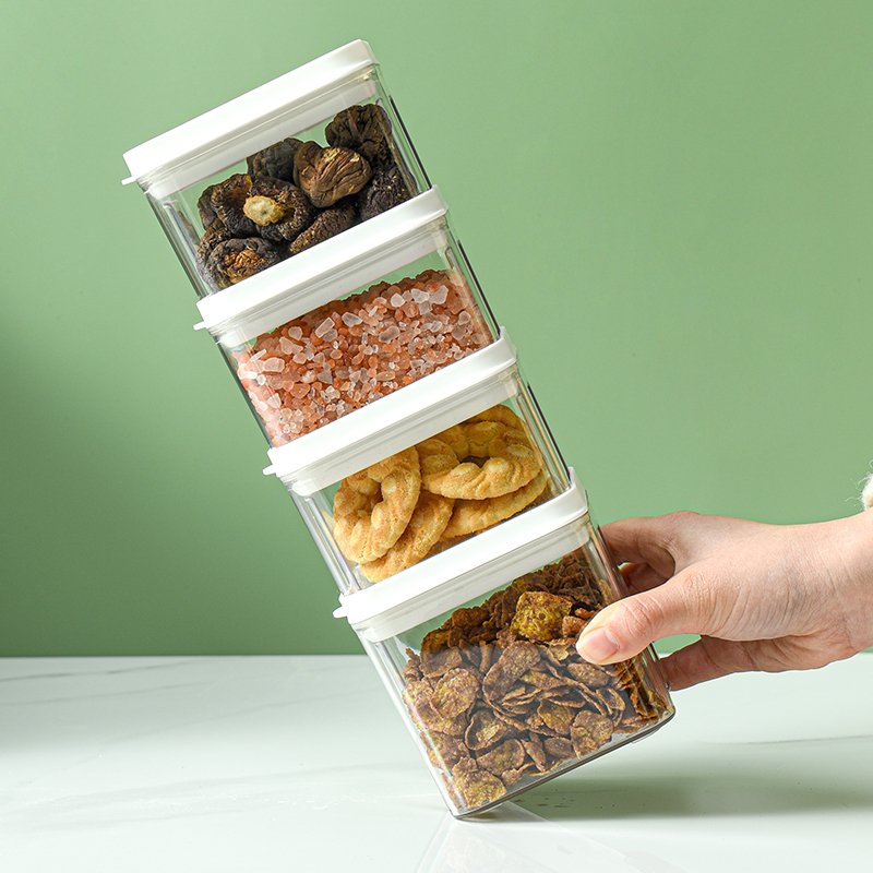Factory Direct Kitchen Food Container Food Storage Containers Sets Pantry Organization Airtight Container Square Sealed Jar