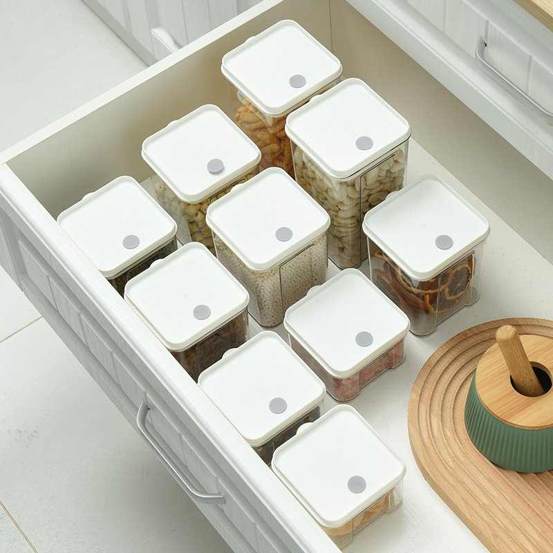 Factory Direct Kitchen Food Container Food Storage Containers Sets Pantry Organization Airtight Container Square Sealed Jar