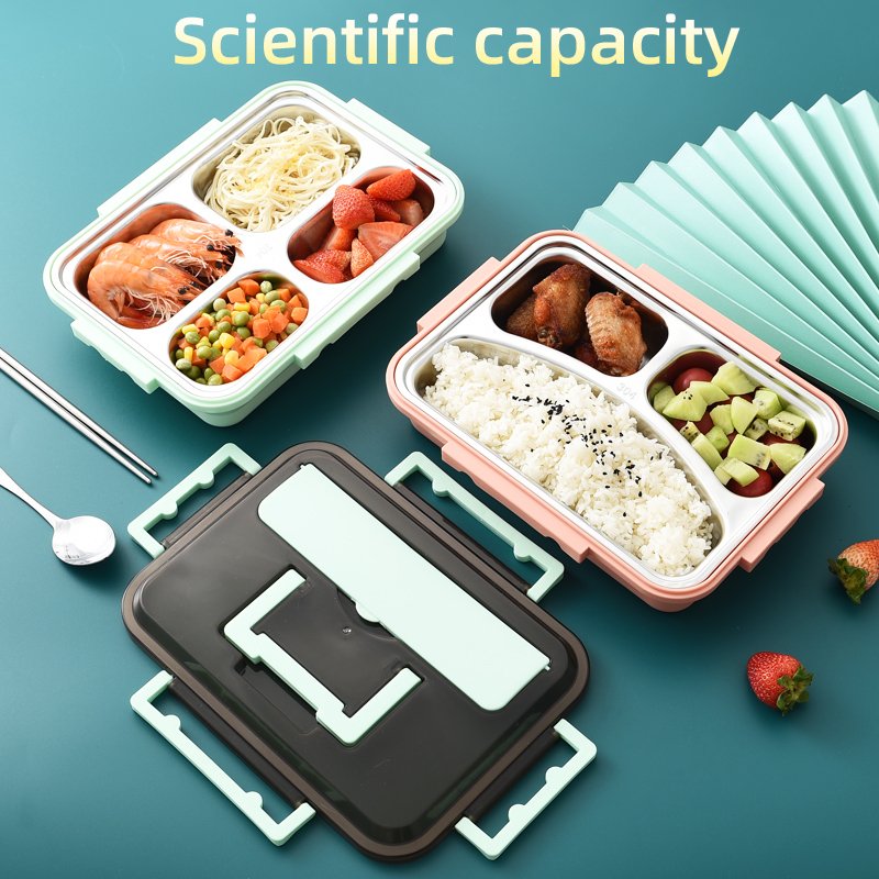 Yuedisi Wholesale BPA Free Leakproof Lunch Container 304 Stainless Steel Bento Lunch Box for Adult