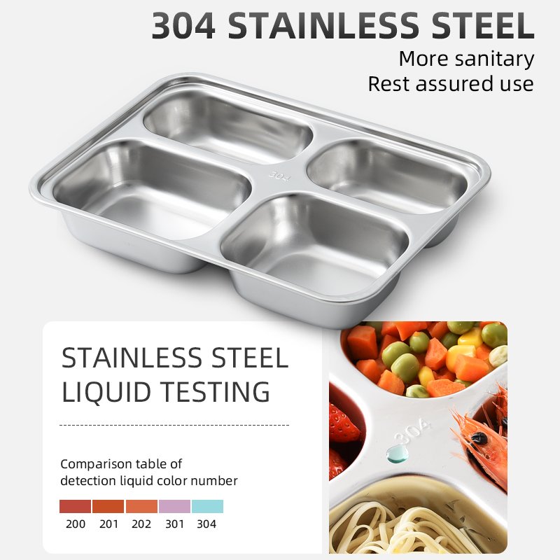 Yuedisi Wholesale BPA Free Leakproof Lunch Container 304 Stainless Steel Bento Lunch Box for Adult