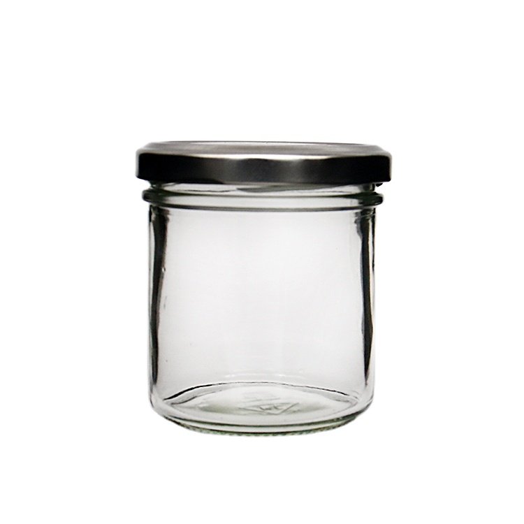 Clear Flint Jam Preserving Jar With Twist-off Lid Honey Chutney chili Sauce pudding Jelly milk shake Food Storage Bonta Jar