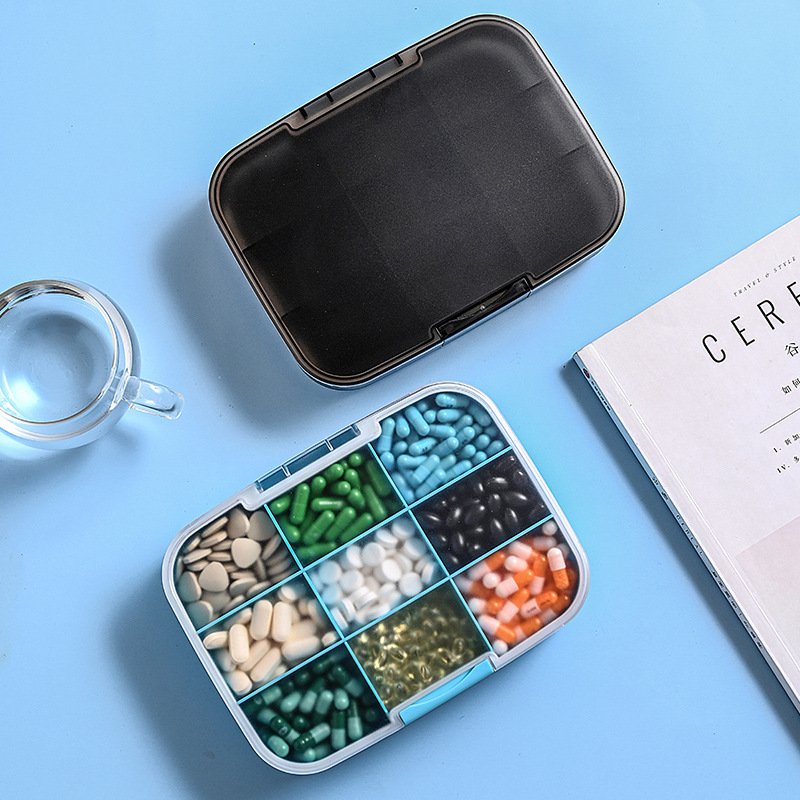 KYPL251 New High-capacity Sealed Pill Box Waterproof Portable One-week Pill Box Transparent Pill Case