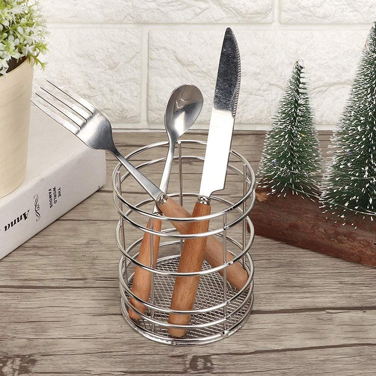 Lanejoy Kitchen Stainless Steel Chopsticks Storage Box Rack Cutlery Holder For Spoon Fork Utensil Drying Rack Drainer