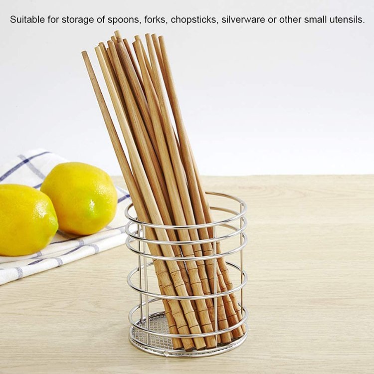 Lanejoy Kitchen Stainless Steel Chopsticks Storage Box Rack Cutlery Holder For Spoon Fork Utensil Drying Rack Drainer