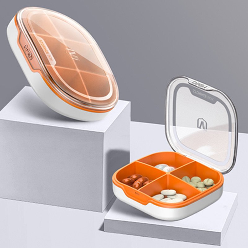 Travel Pill Case 3 4 6 Grids Travel Pill Storage Box Logo Pill Storage Box Container Organizer Cases
