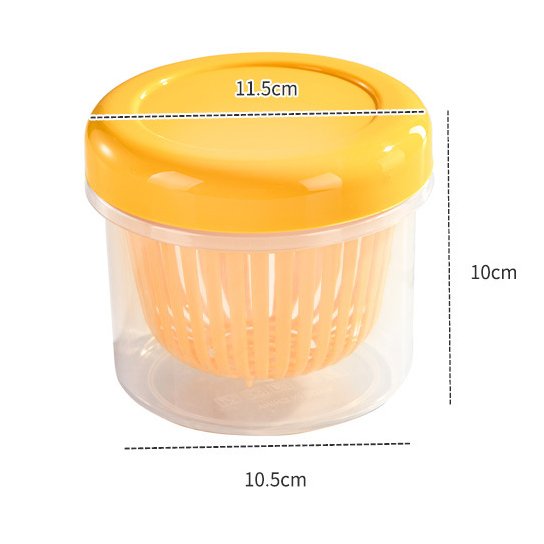 Transparent Vegetables Fruits Chopped Onion Minced Garlic Sauce Chili Food Bowl Container Mini Drain Kitchen Storage Box