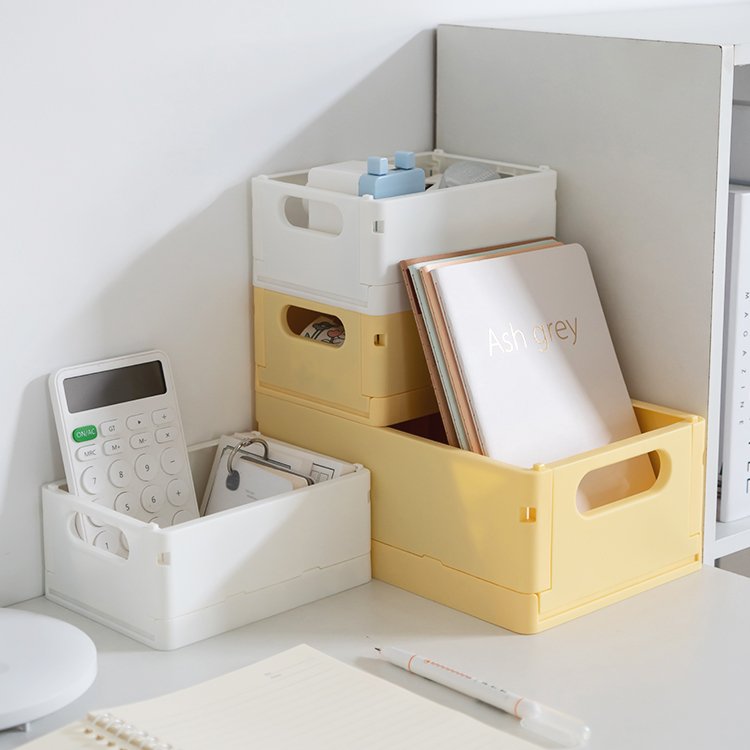 Shunxing New Product Plastic Foldable Storage Box Stackable Desktop Organizer Makeup Cosmetics Box Container Houses ODM OEM