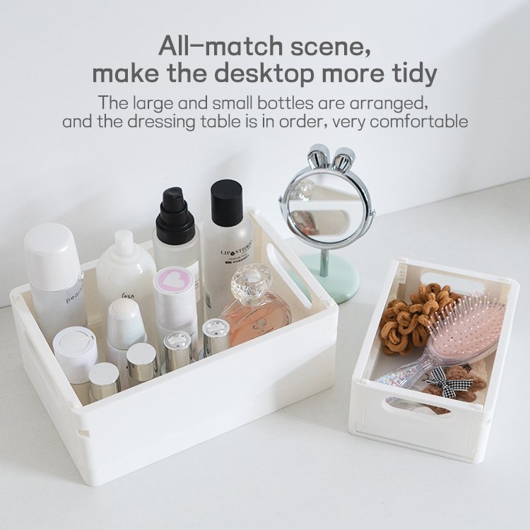Shunxing New Product Plastic Foldable Storage Box Stackable Desktop Organizer Makeup Cosmetics Box Container Houses ODM OEM