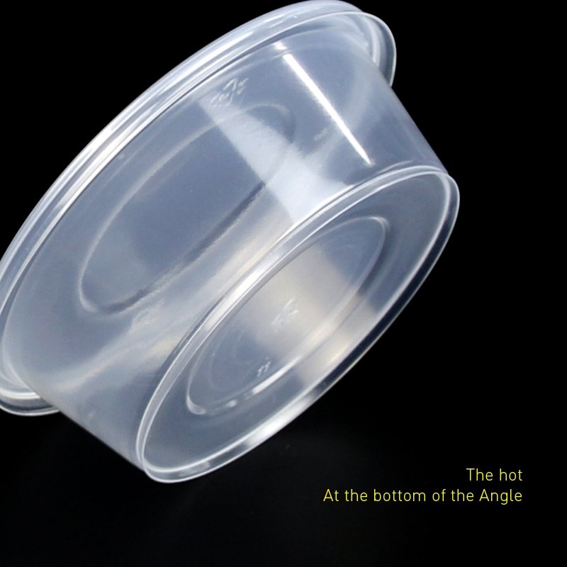 Black 280ml 300ml 500ml Round Microwave Safe Take Out Plastic Soup Food Storage Bowls Deli Containers with Lid