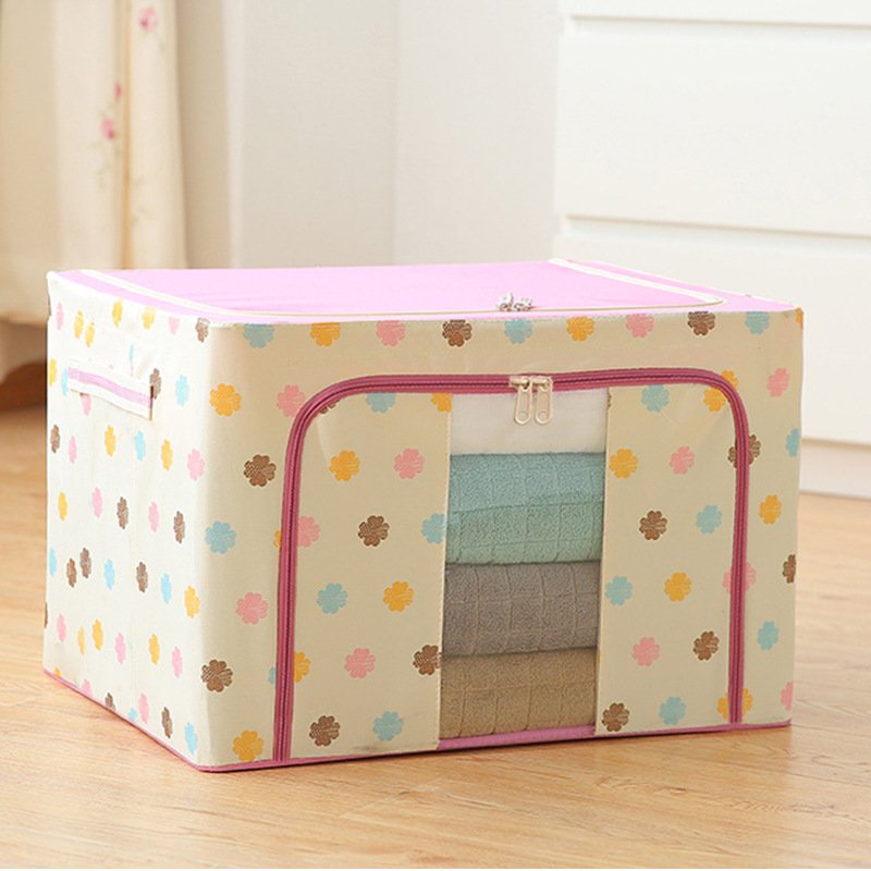 Cheap Hot Selling Clear Window Foldable Stackable Storage Bins Boxes Large Capacity Stackable Organizer With Steel Metal Frame