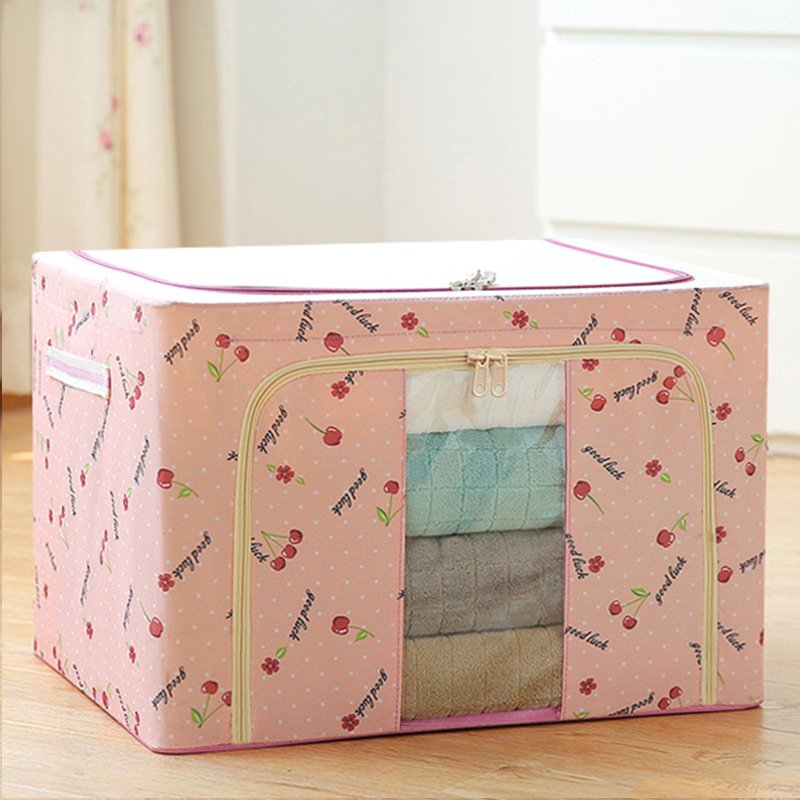 Cheap Hot Selling Clear Window Foldable Stackable Storage Bins Boxes Large Capacity Stackable Organizer With Steel Metal Frame