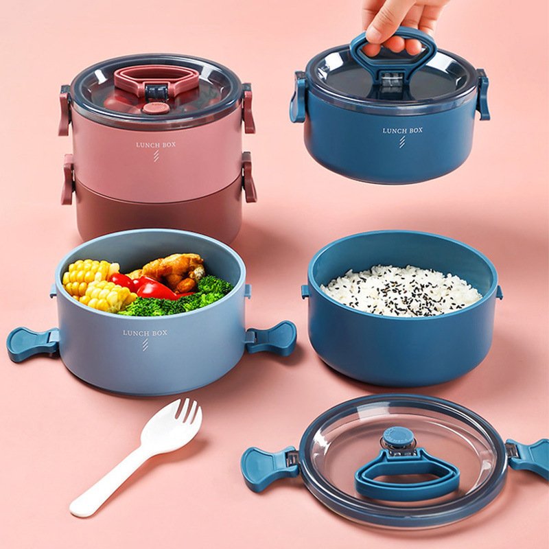 Portable Stackable Food Container Storage Boxes Bento Box Adult Lunch Box