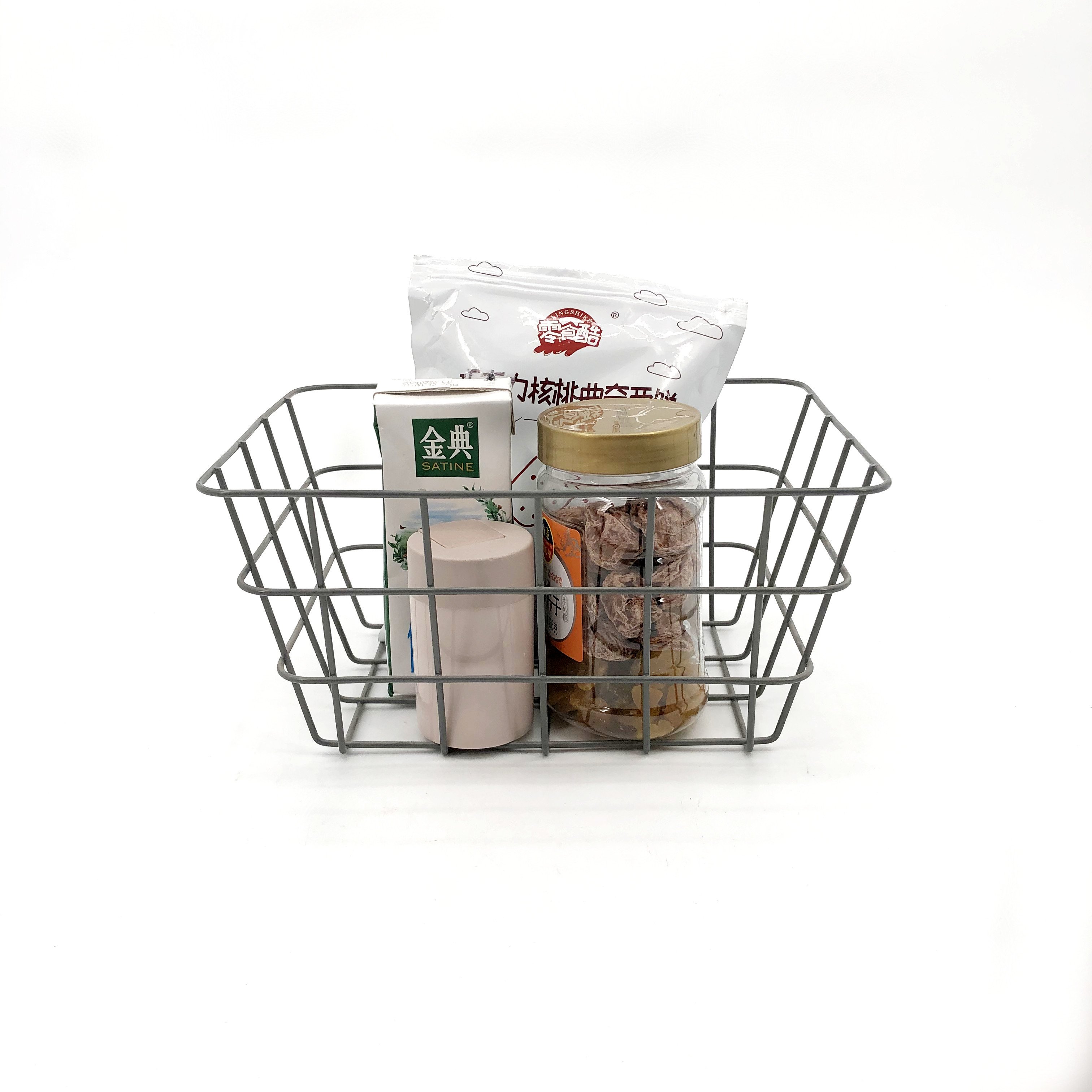 Newest Square Metal Storage Rack Kitchen Accessories Food Storage Organizer Vegetable Fruit Basket