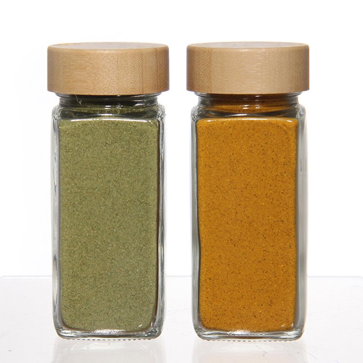 Hot Sale Kitchen Household Storage Jars 4oz Glass Spice Jar Seasoning Bottle With Various Lid