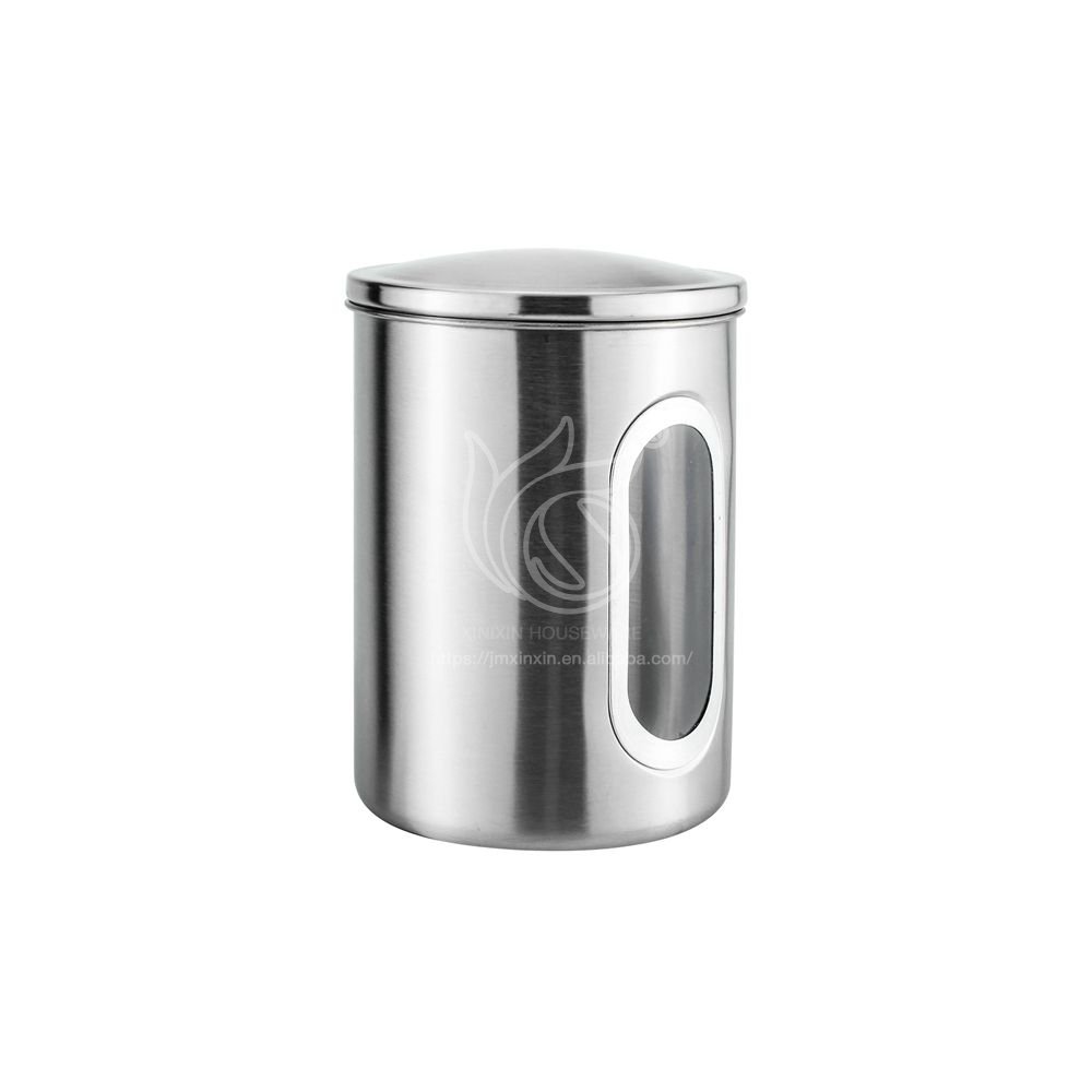 4-piece set Sugar Food Storage Jar Airtight Storage Container Stainless Steel Tea Coffee Canister Canister Sets Home Kitchen
