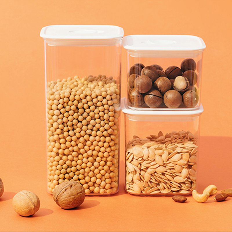 Airtight Food Storage Container Set 9pcs Storage Boxes & Bins High Quality Heat Resistant Plastic Multifunction Europe Round