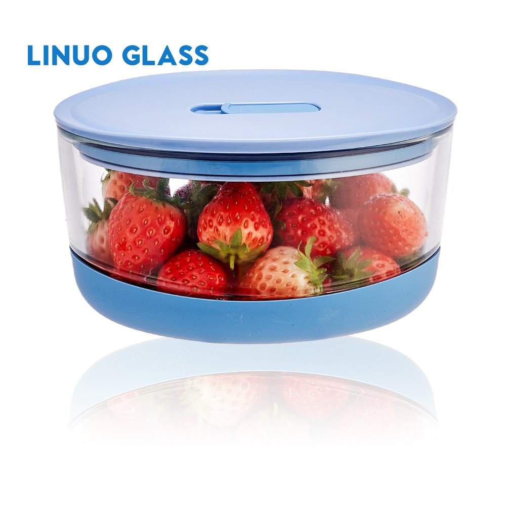 Hot Sales Microwave Oven Safe Stackable Non-slip Glass food Container Airtight Bento Lunch Box Meal Prep storage food Container