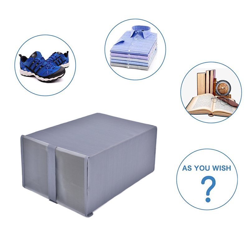 LINDON Home Closet Wardrobe Cube Organizer Folding Storage Boxes Bins with Lid