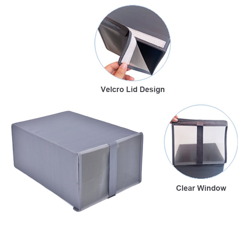 LINDON Home Closet Wardrobe Cube Organizer Folding Storage Boxes Bins with Lid