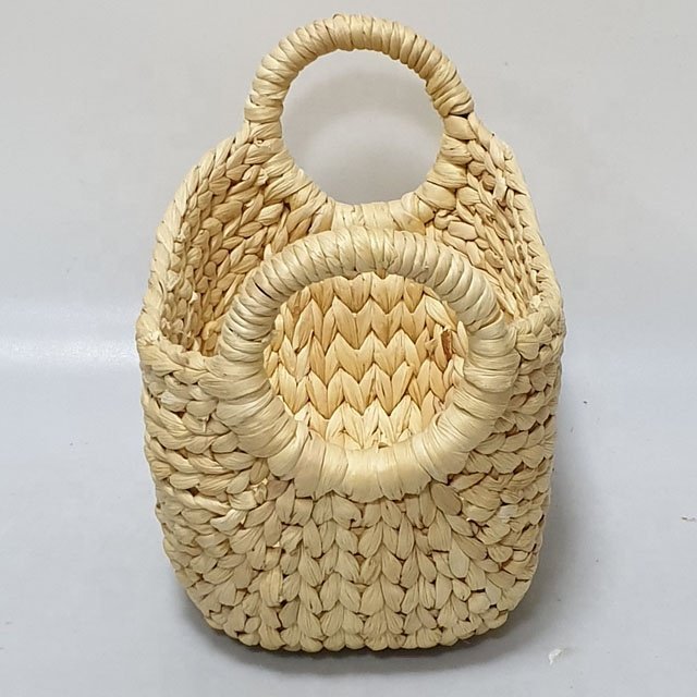 Vietnam jute wholesale wicker basket straw craft wicker craft home derco rattan houseware water hyacinth woven storage basket