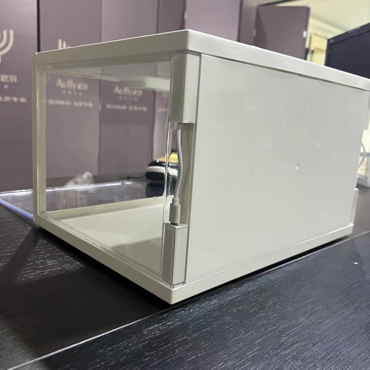 Plastic Premium Shoe Case Acrylic Transparent LED Sneaker Crates Shoe Case Storage Box Clear Custom Stackable