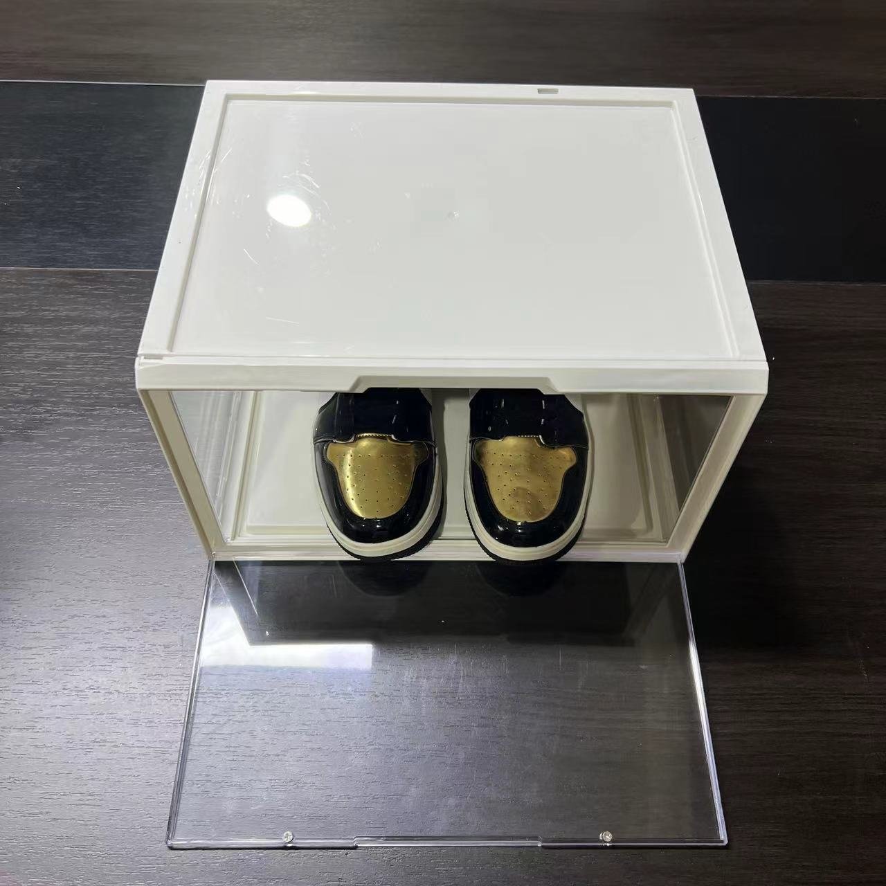 Plastic Premium Shoe Case Acrylic Transparent LED Sneaker Crates Shoe Case Storage Box Clear Custom Stackable