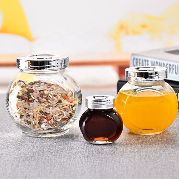 China Wholesale Custom Clear Round Vintage Glass Food Storage Jar