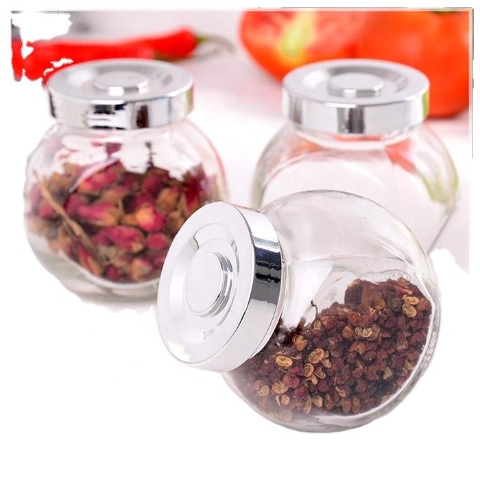 China Wholesale Custom Clear Round Vintage Glass Food Storage Jar