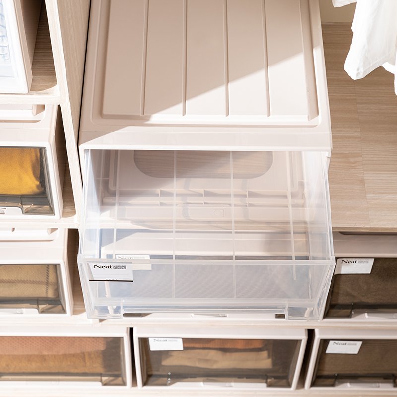Wholesale Large Capacity Drawer Storage Boxes&Bins with Transparent Access Non-toxic Wardrobe Stackable Clothes Organizer
