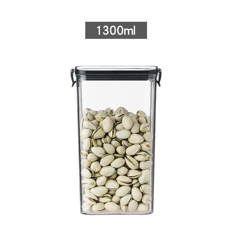 Square Transparent Plastic Storage Box Foldable Fresh Keeping Food Grade Kitchen Jar for Snack and Dry Food Packaging