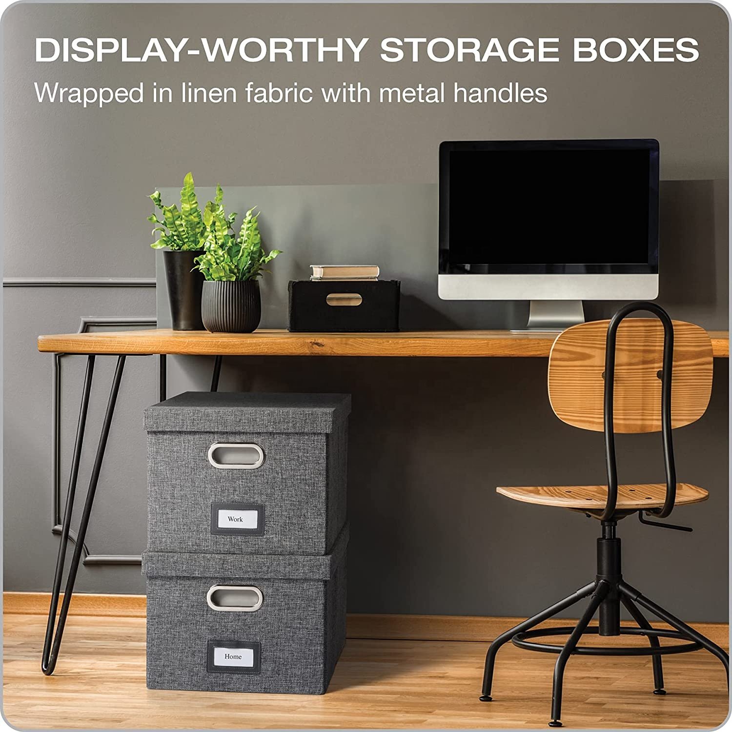 Hot Sale Felt Fabric File Storage Box Letter Legal Storage File Box Fabric File Storage Box with Lid