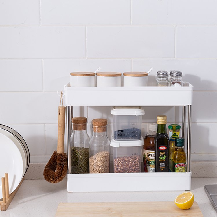 3 Layers Kitchen Bathroom Narrow Corner Home Storage Rack Food Storage Drainer with Wheels