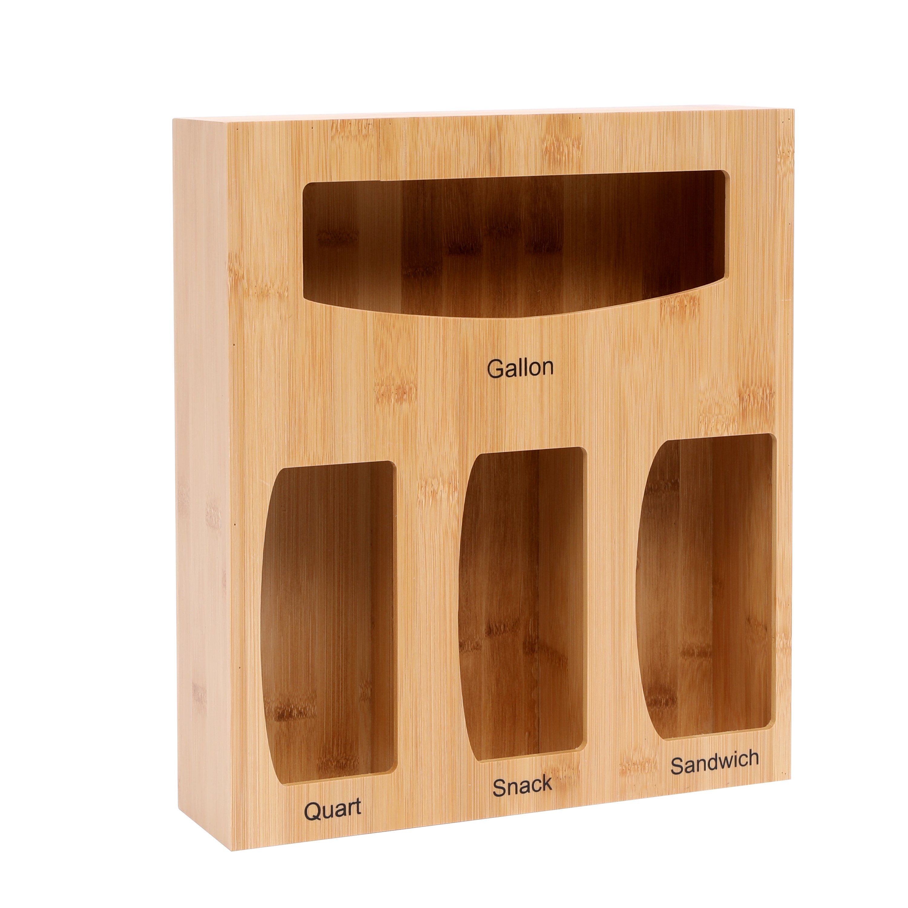 Kitchen Ziplock Bag Food Storage Organizer Bamboo Ziplock Bag Storage Organizer