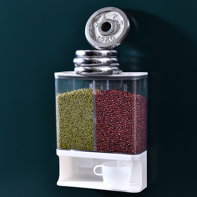 Choice Fun Eco-Friendly Food Storage Box Top Plastic Cereal Dispenser with Lid for Kitchen Travel Packaging Grain Rice Container