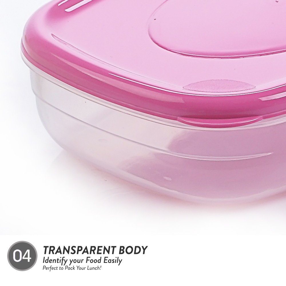 Elianware BPA Free Plastic (PP) Reheat-able Bento Food Safe Food Container Dishwasher Safe 2 Compartment Microwavable Lunch Box