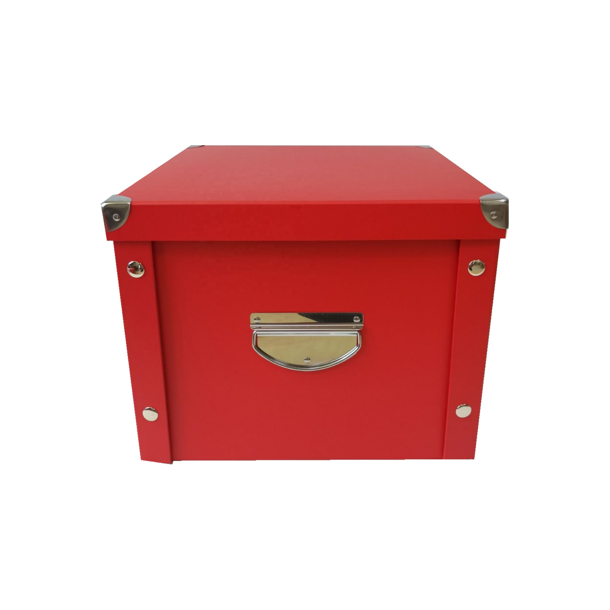 Custom desk organizer folding stationery box 13'x13'x10' paper box with handle cardboard collapsible storage box