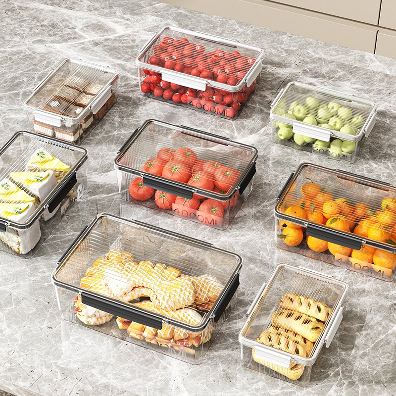 Ugg Refrigerator Organizer Food Grade Storage Box Kitchen Frozen Vegetable Dumpling Sealed Storage Boxes