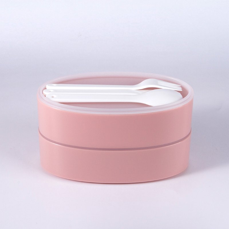 CNCrown 2 Layers Food Grade PP Microwave Dishwasher Safe Plastic Tiffin Box and Storage Box Bins Bento Lunch Box for Kids