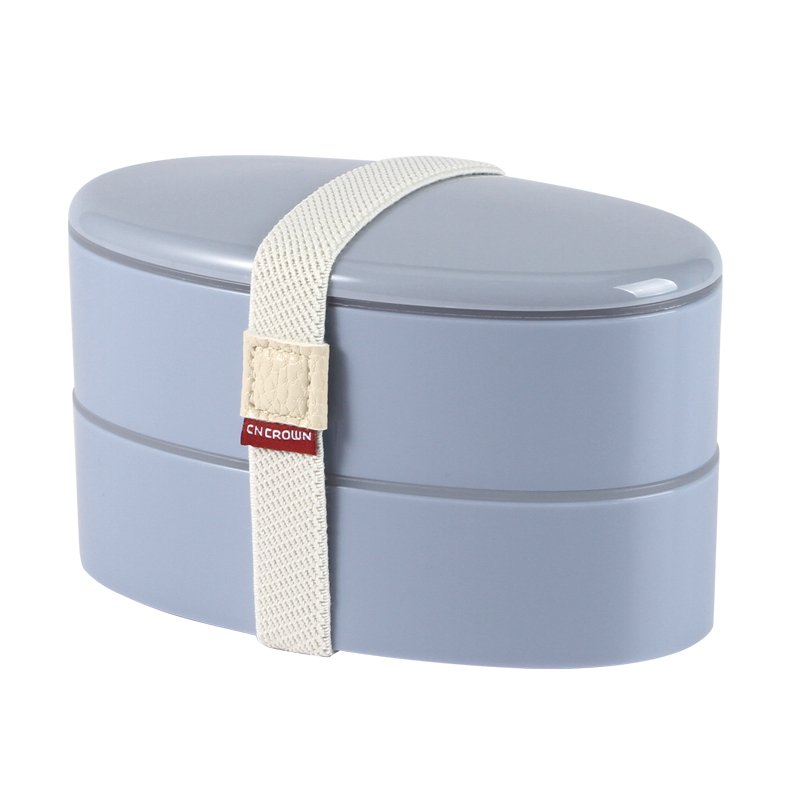 CNCrown 2 Layers Food Grade PP Microwave Dishwasher Safe Plastic Tiffin Box and Storage Box Bins Bento Lunch Box for Kids