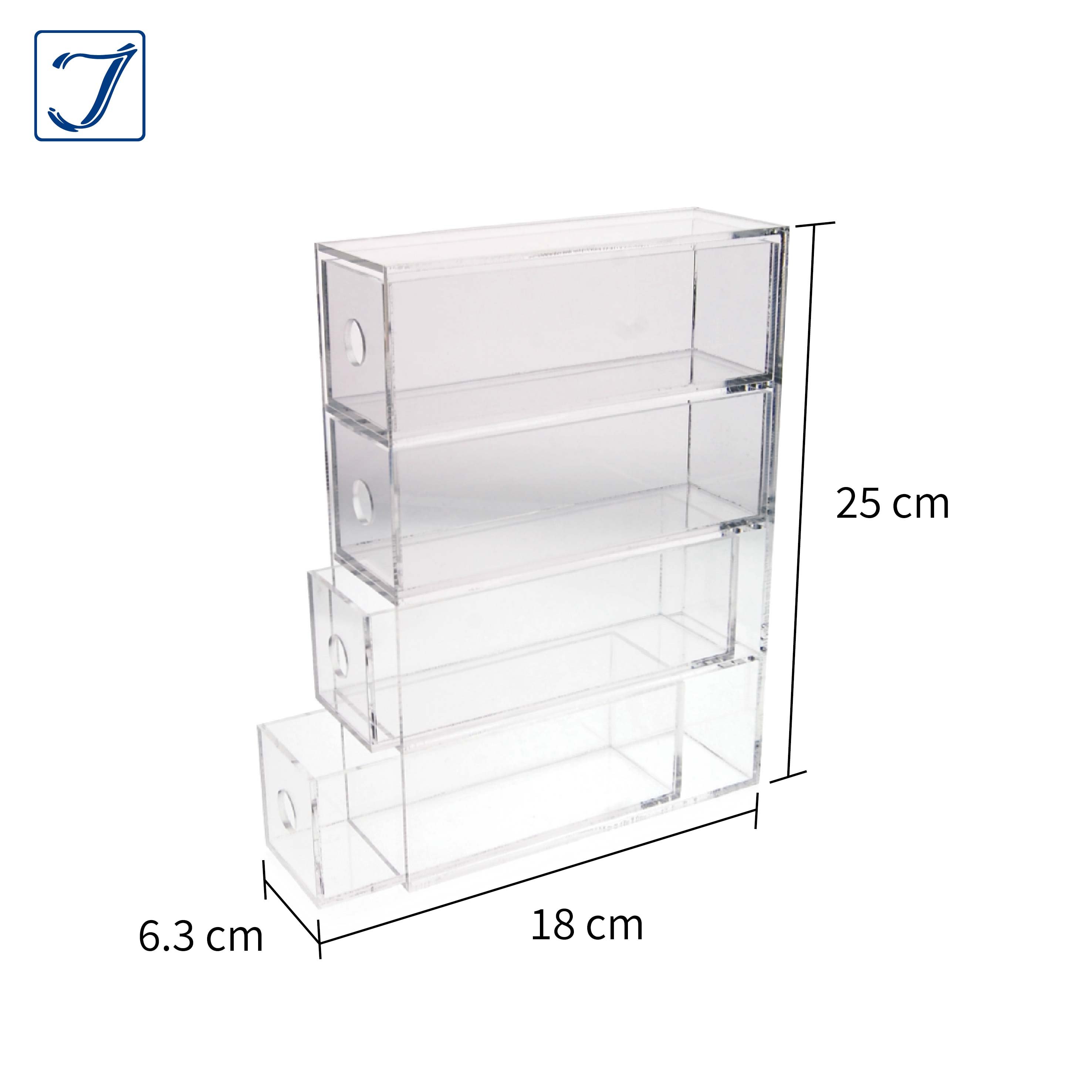 Household Office Desk Four Acrylic Plastic Drawer Storage Box